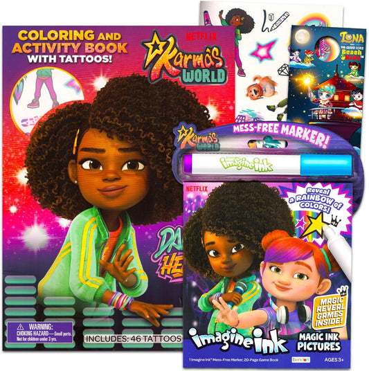 Karma's World Coloring & Activity Book with Tattoos